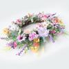 Artificial Flower Wreath Spring Festival Wreath Artificial Flower Wreath for Front Door Hallway Garden Farmhouses