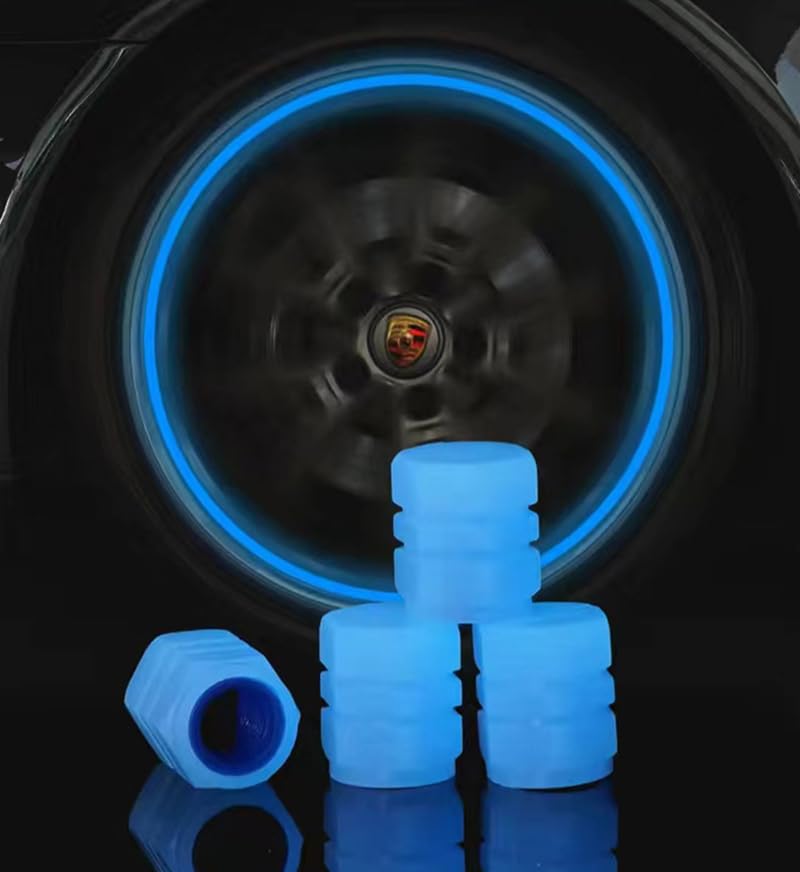 Plus Nao Tire Valve Cap, Glow In the Dark, Glow In the Same Color,