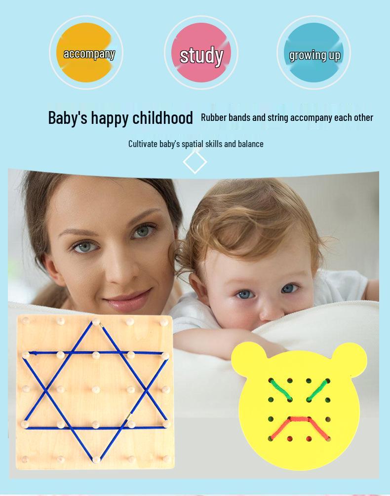 Changeable Shape Lacing Board: Multifunctional Educational Toy for 3+ Years