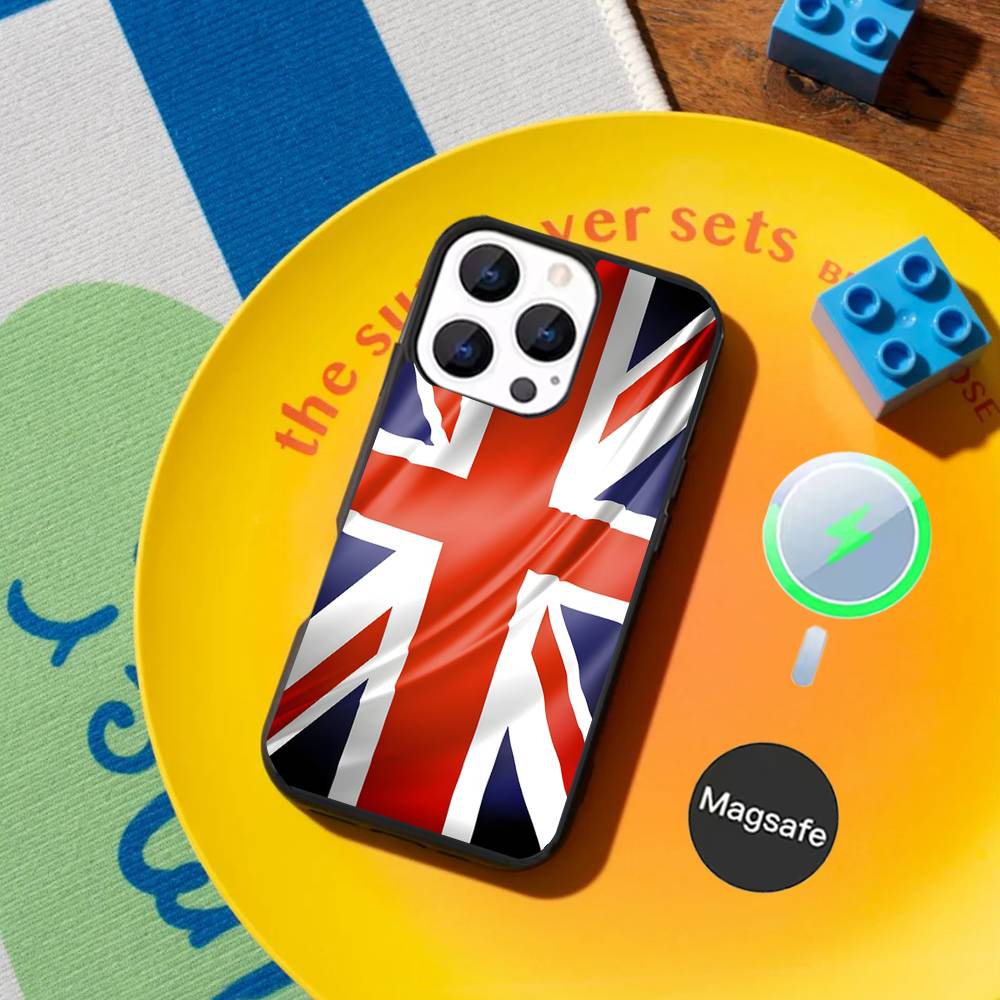 

Flag Union Jack British UK Magnetic Wireless Charging Black Phone Case For iPhone 17,16,15,14,13,12,11,Pro,Max,Plus,Mini,SE4,E iPhone16plus