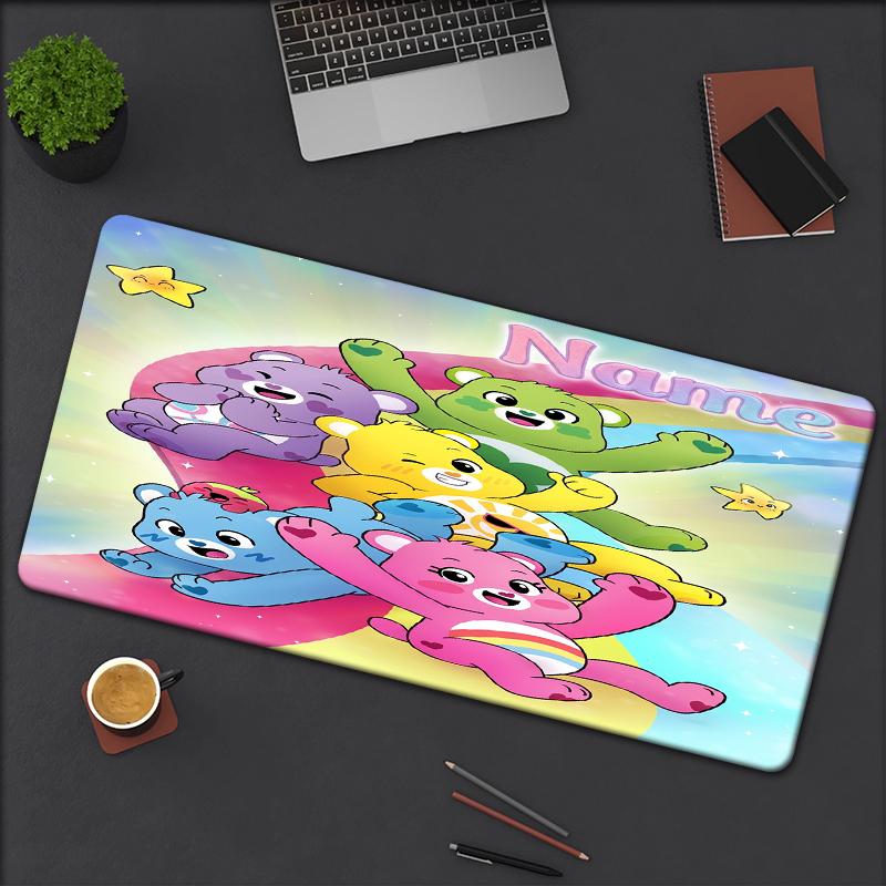 Custom Name Bear Theme Mouse Pad Non Slip Rubber Base Multifunctional Office Home Decor Perfect For Workspace Personalization