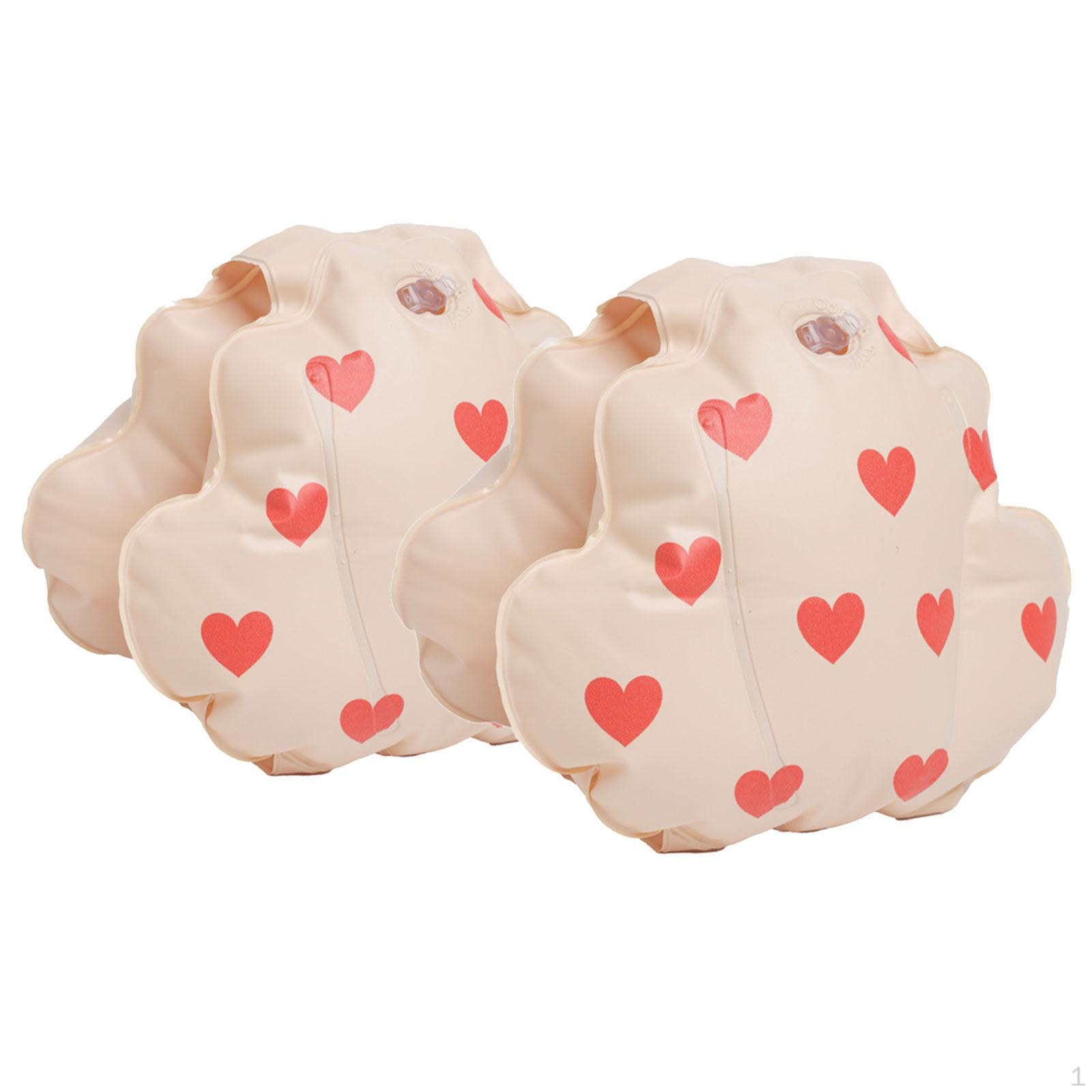 Swimming Armbands Kids Floating Circle Summer Inflatable Swim Arm Bands Boys Heart Heart
