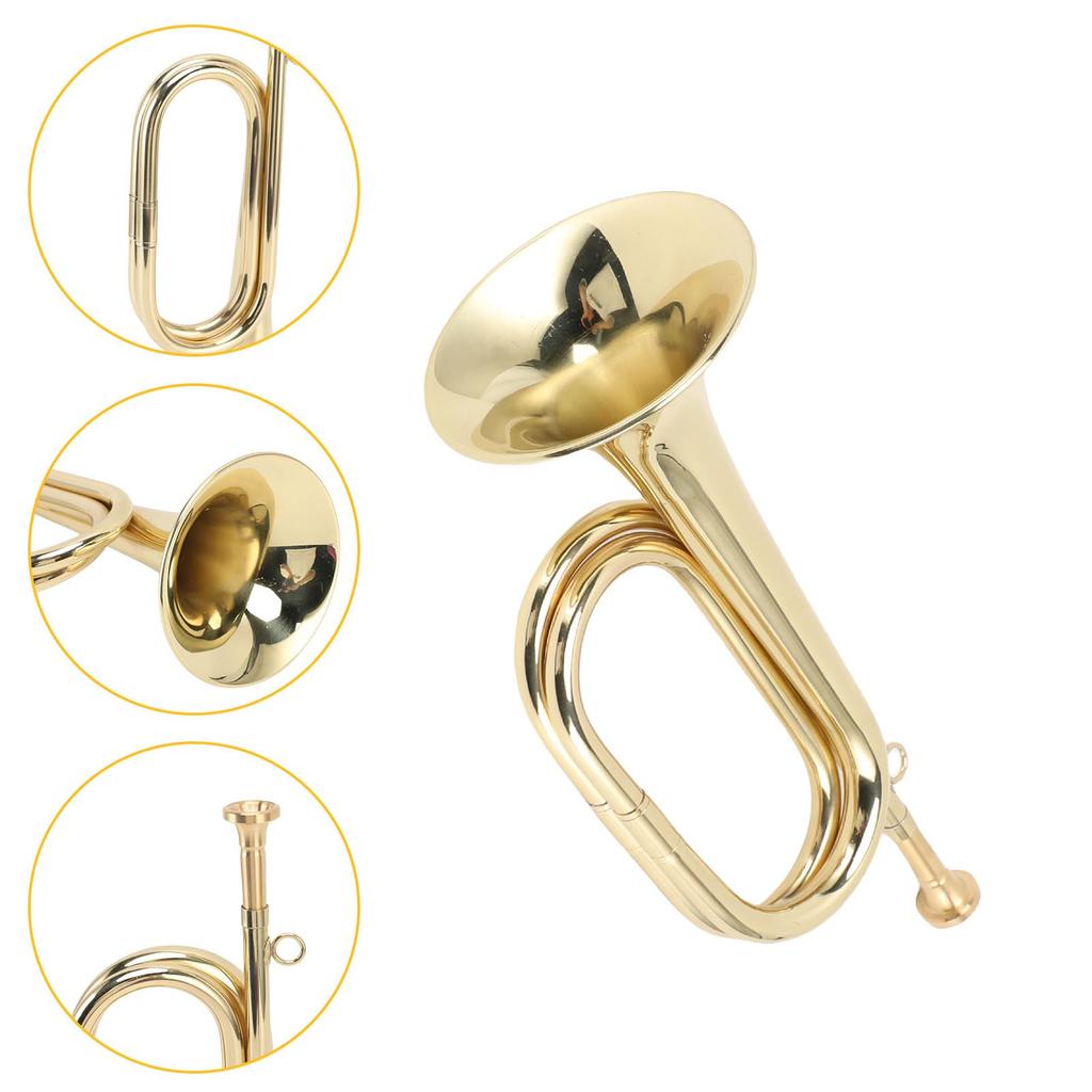 Fockety B-Trompete, Standard Messing Taschen trompete, Professionelles Instrument mit Handschuh, Reinigungstuch, Anfänger-Mundstück, für Schülerband