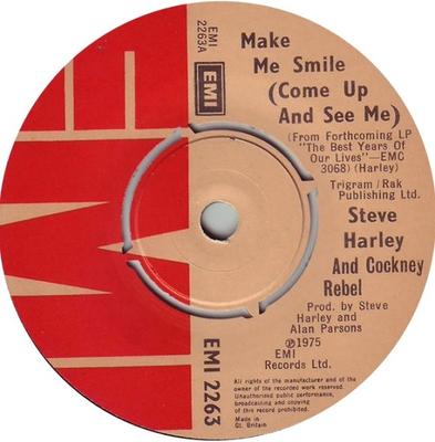 7-Zoll-Schallplatte STEVE HARLEY & COCKNEY REBEL - Make Me Smile (Komm hoch und sieh mich an) EMI2263 EMI 1975 UK Rock Gebraucht