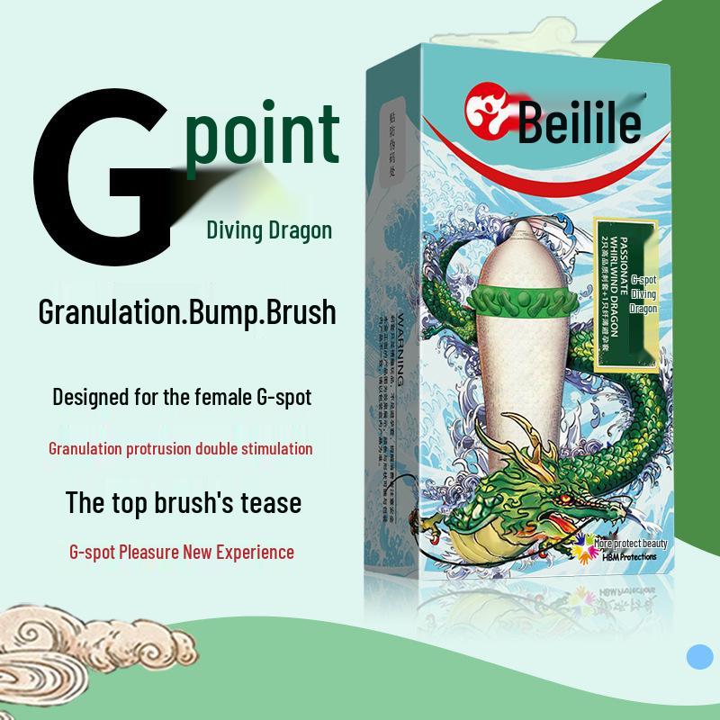 Beilile Ultra-Thin Luminous Vibrating Condoms with Textured G-Spot Design