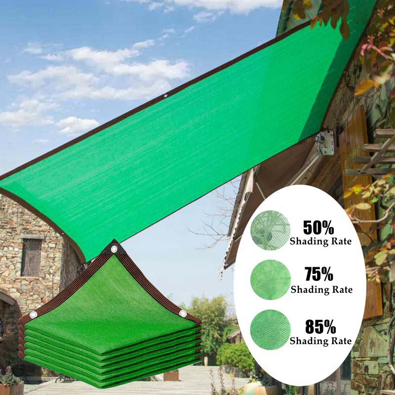 Green Sunshade Net Anti-UV Garden Balcony Plant Shade Cover Net Outdoor Patio Car Sun Shade Canopy Swimming Pool Shade Cloth