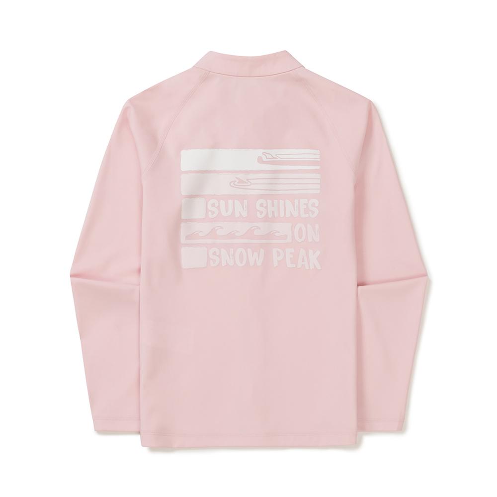 [Snowpeak] Water Women's Semi-Crop Zip-Up Rash Guard Pink (S25MWWSW05)