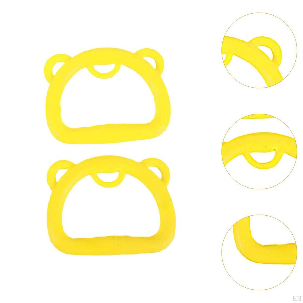 2 Pieces Gym Rings for Kids Indoor Fitness Equipment Easy Setup Portable with Secure Handles