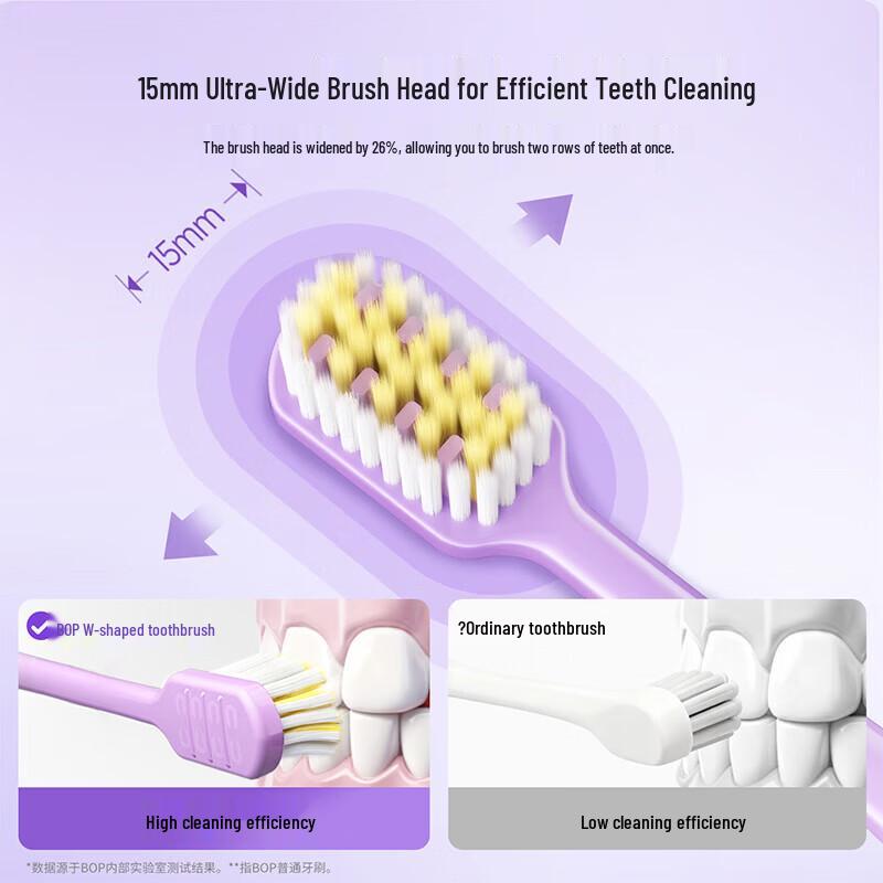 Bop 3X Stain Removal Wide-Head Toothbrush