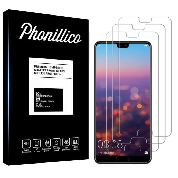 Film de protection d'écran - Phonillico® - Huawei P20 - Pack de 3 - Ultra résistant - Anti rayures