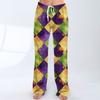 Ladies' Loose And Casual Carnival Printed Wide Leg Pants With Elastic Waistband Drawstring And Pocket Pants