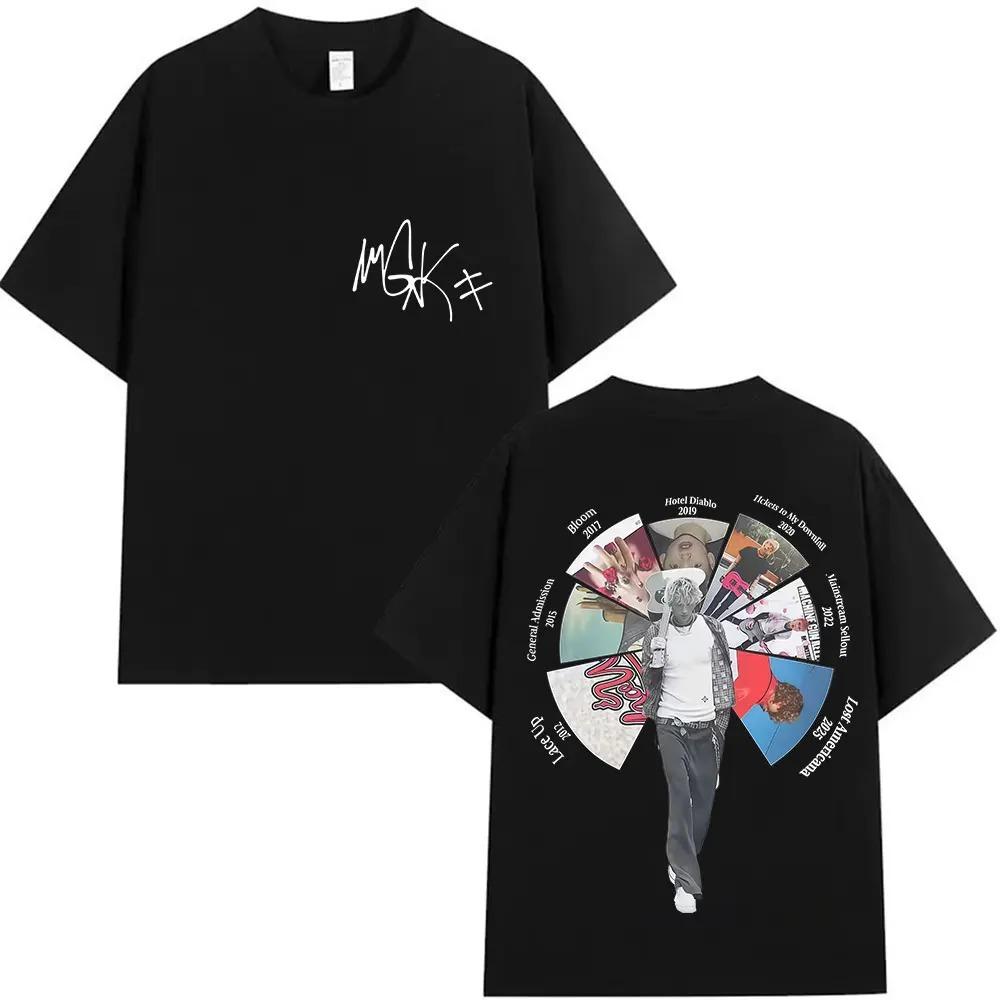 Rapper MGK Lost Americana Tour Album Poster Graphic Print TShirt Men Women Oversized Cotton Tee Fashion Oneck Summer New Tees