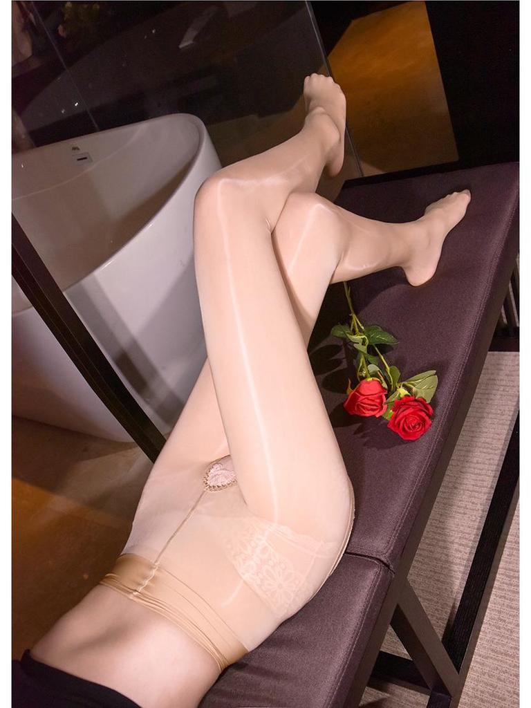 Große glänzende Schrittlose 8D Nahtlose Strumpfhose für Damen - Sexy 360 Nahtlose 912 Nadeln Hochdichte Strümpfe