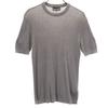 Silk Blend Short Sleeve Knit 46 Gray Men's Used