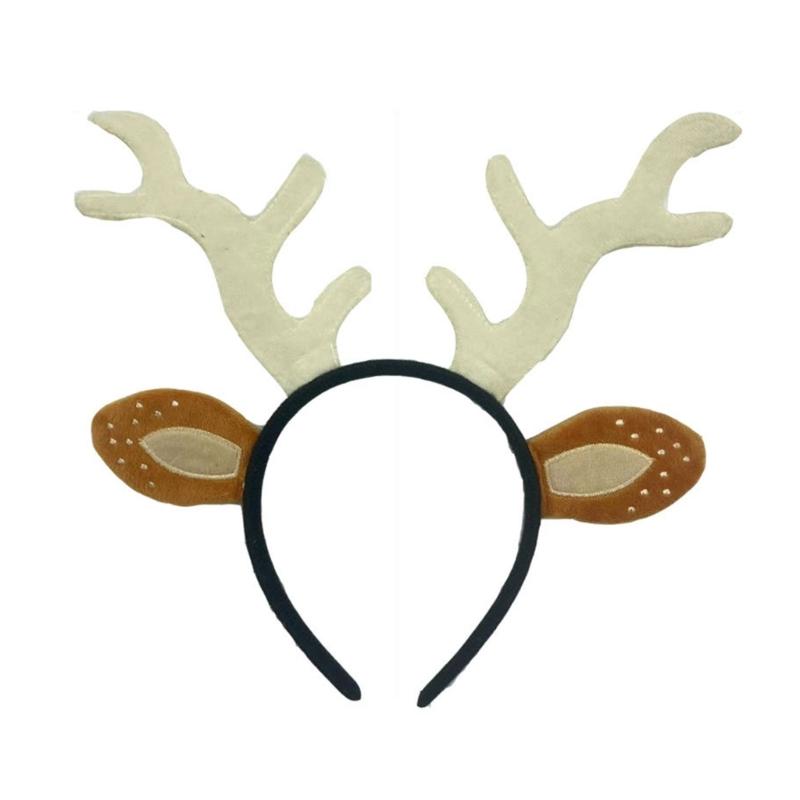Christmas Deer Costume for Women Girl Christmas Deer Ear Headband Deer Tail Nose Skirt Halloween Amimal Outfit Accessory