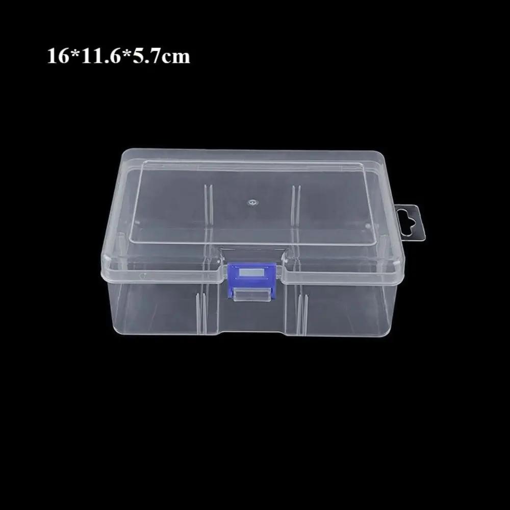 Square Plastic Transparent Storage Box Jewelry Beads Container Power Tools Accessories Box Small Items Sundries Organizer Case