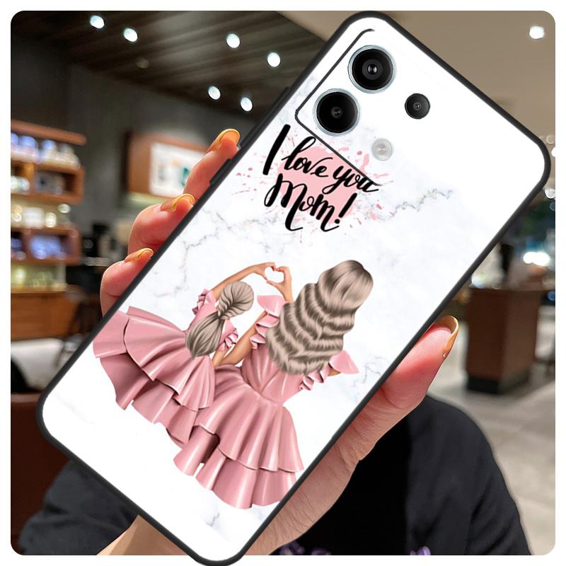 Baby Mother Brown Girl Family Case For Xiaomi Redmi Note 12 9 10 11 13 14 15 Pro Plus Cover For Redmi 13C 12C 10C 14C 15 C
