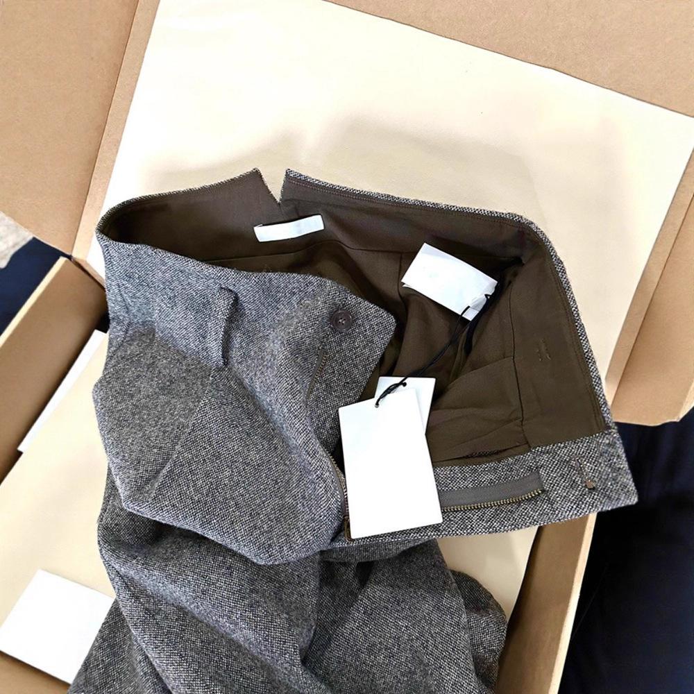 Women High Waist Wide Leg Pants Solid Gray Business Casual Trousers Straight Loose Office Daily Pants