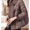 Women's Winter Fashion White Duck Down Coat - 2025 New Stylish Loose Fit for Young Moms & Elders