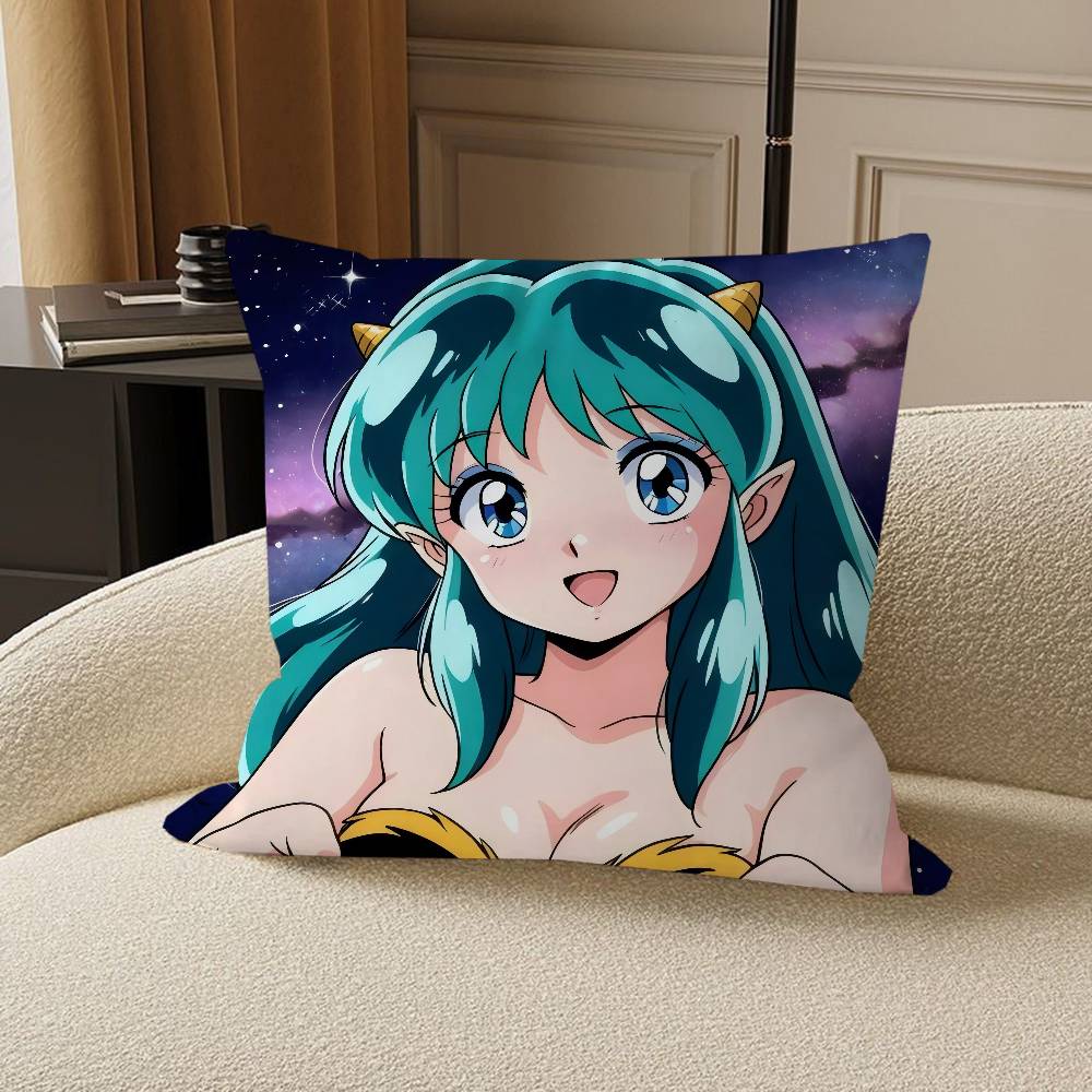 

UruseiS Аніме Y-Yatsura Офісна Подушка Наволочка Подушка для Автомобіля Чохол 45X45СМ Наволочка для Поперекової Подушки Наволочка для Диванної Подушки 12x12Inch