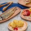 Wooden Wooden Sushi Japanese Style Simple Wood Serving Natural Wood Tray K-UNING Tray, Plate, Plate, Plate, Tray, (Wooden D)