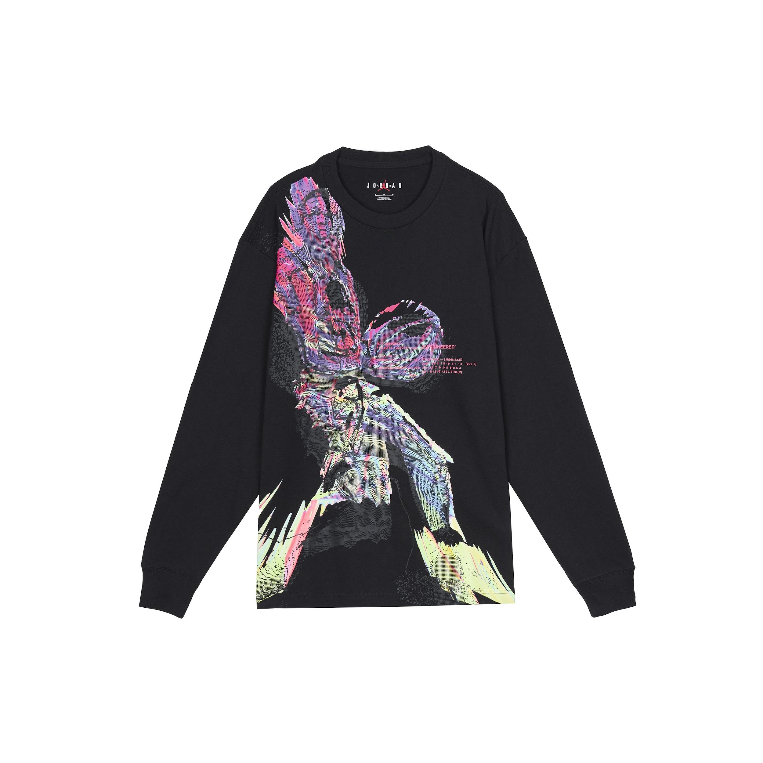 Men s Air Jordan SS22 23 Engineered 85 Printing Long Sleeves Black T-Shirt DH8907-010 M