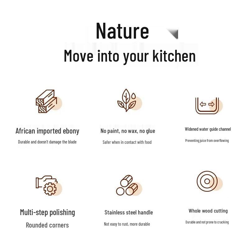 SUPOR Ebony Wood Anti-bacterial Cutting Board