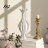 Glass Floral Containers for Bedroom 3D Printed Artistic Vase, Modern Decorative Flower Minimalist Container, Vases Living Room Arrangement Holder Home