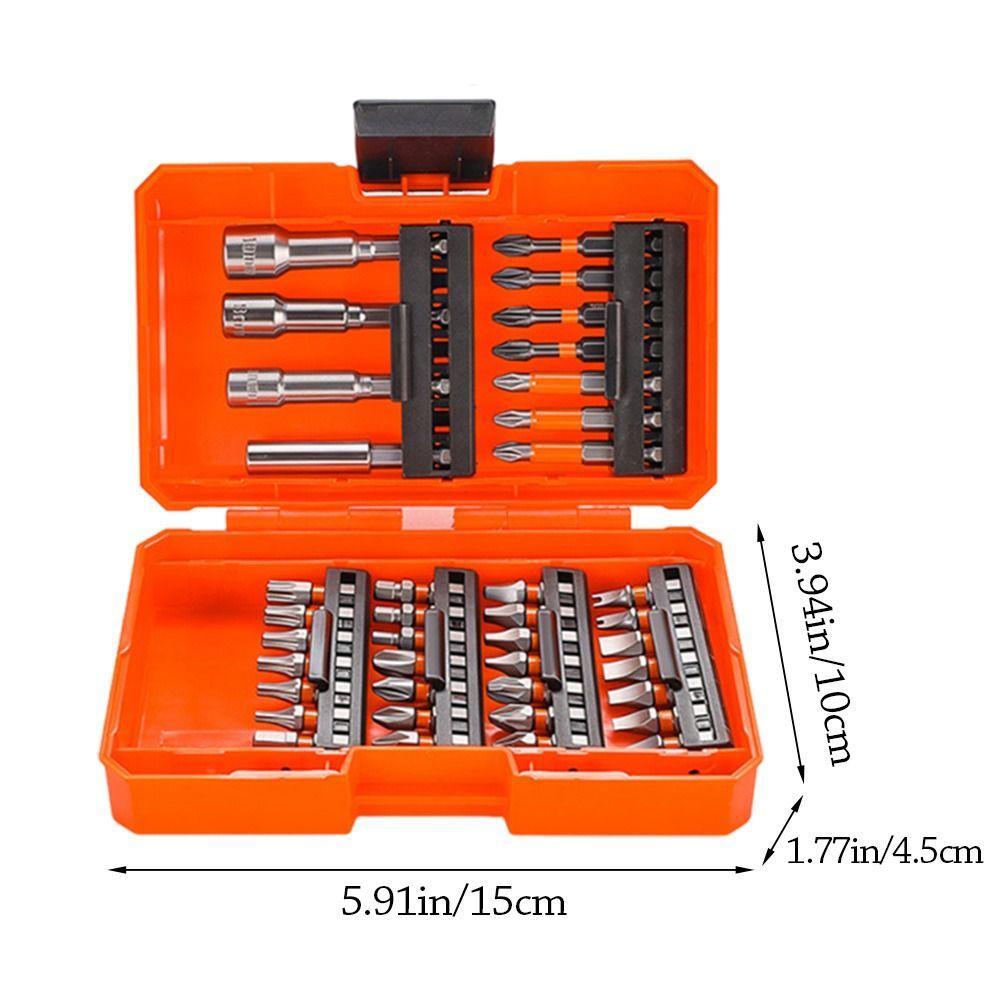 27/35/39Pcs Bits Drill Bits Set Hexagon Bits Hole Bit Screwdriver Bits Set Storage Case Heavy Duty Twist Sleeve