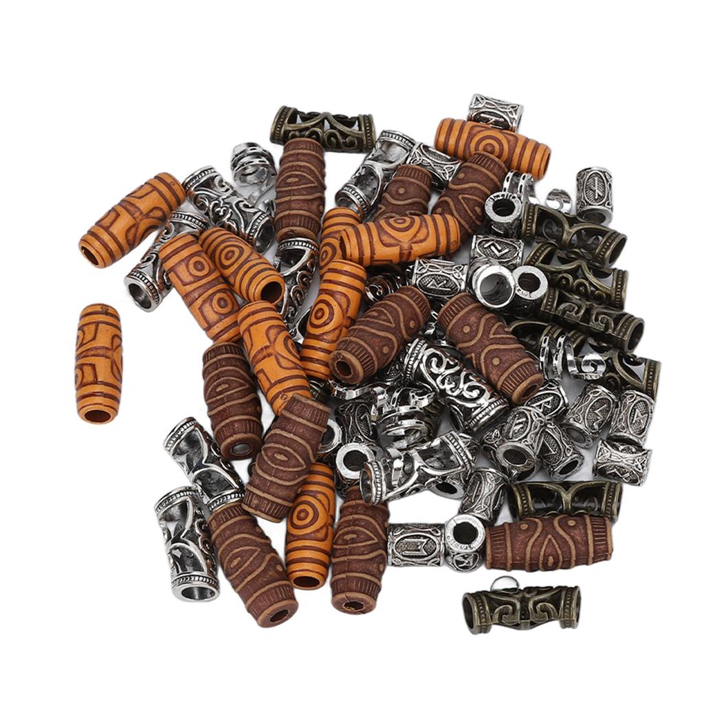 Haarröhrchen-Perle Herren Damen Legierung Harz Dreadlocks Bart-Perle Haar-Spiralen Zubehör für Party Dating