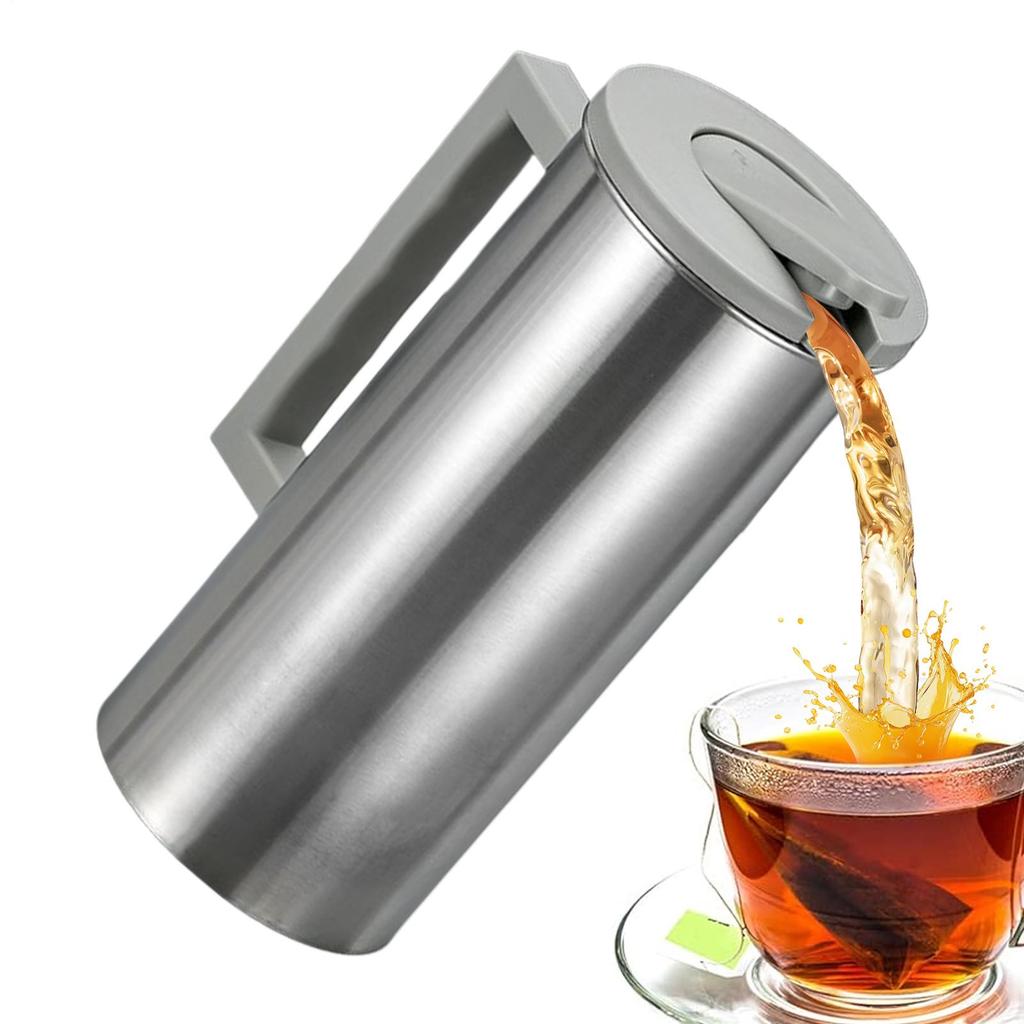 Stainless Steel Water Pitcher Leak-Proof Stainless Steel Water Dispenser Container With Lid Lightweight Drinking Container