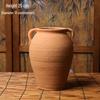 Jarrón de cerámica Wabi-Sabi: Cerámica Gruesa Estilo Chino Retro para Flores Secas, Vitrina, Club o Decoración de Sala de Estar.