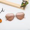 2 Pieces Colorful Heart Sunglasses UV400 Transparent Eyeglasses Eyewear Round for Girls Gift Boys