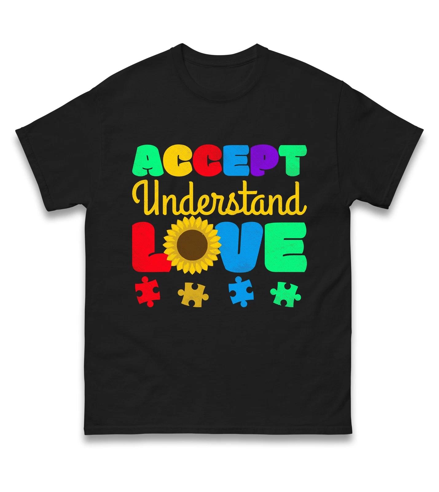 Accept,Understand and Love Autism Awareness T Shirt,Autistics Love,Autism Gift 2XL