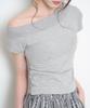 ILLIGO 129 One-Shoulder Hotfix Top Melange