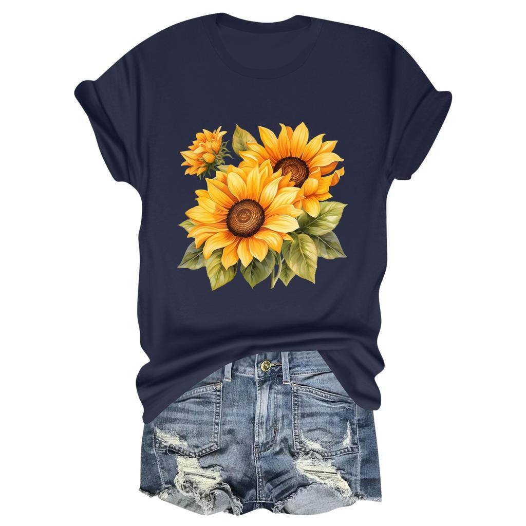 Child Casual Daily Round Neck Printed Short Sleeved T-shirt Letter Top