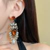 Silver Needle Diamond Droplet Long Earrings Fashion Court Style Design Earrings Retro Premium Exquisite Earrings