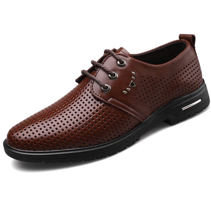 Pánské kožené boty z hovězí kůže, jarní šněrovací boty, formální boty s špičatou špičkou a bavlněnou obuví pro volný čas