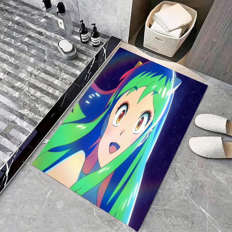 1pc U-Urusei Y-Yatsura Bathroom Absorbent Mats Anti-Slip Mats Home Decor Supplies Carpets Home Kitchen Floor Mats