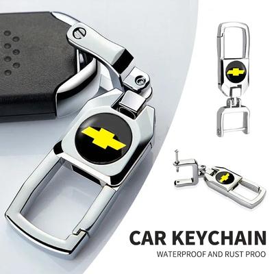 Ushm3 Anti-Lost Car Metal Keychain 3D Styling Badges Key Rings Accessories for Spark Silverado Trailblazer Cruze Captiva