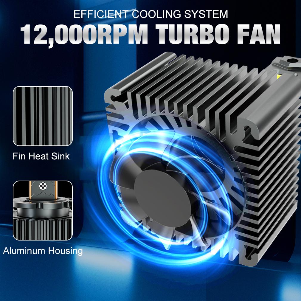 2 Pezzi 80000Lm Lampadine LED per Fari D3S 300W D1S D2S D4S D1R D2R D3R D4R Turbo LED CSP Tubo Doppio in Rame Luci per Fari BMW Benz Volvo 6000K Bianco