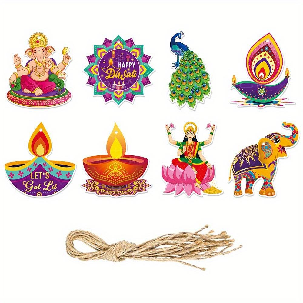 

Diwali Hanging Pendant Ornament,DIY Decorating for Family/Friend/Colleague/couples,Outdoor Indoor Party,Indian Party Decorations 10cm
