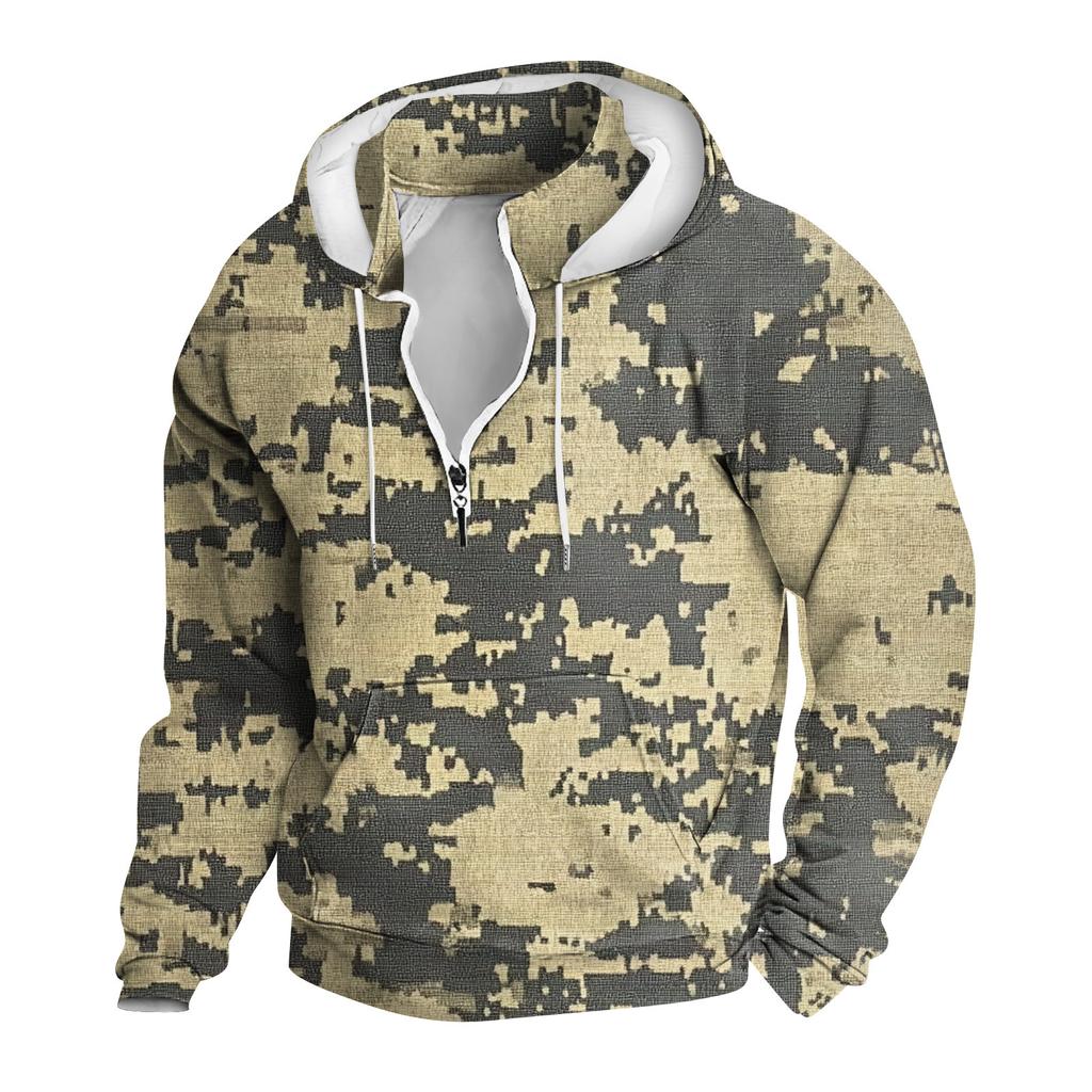 Das Herren-Sweatshirt mit Stehkragen im Frühling und Herbst ist ein Outdoor-Freizeitpullover