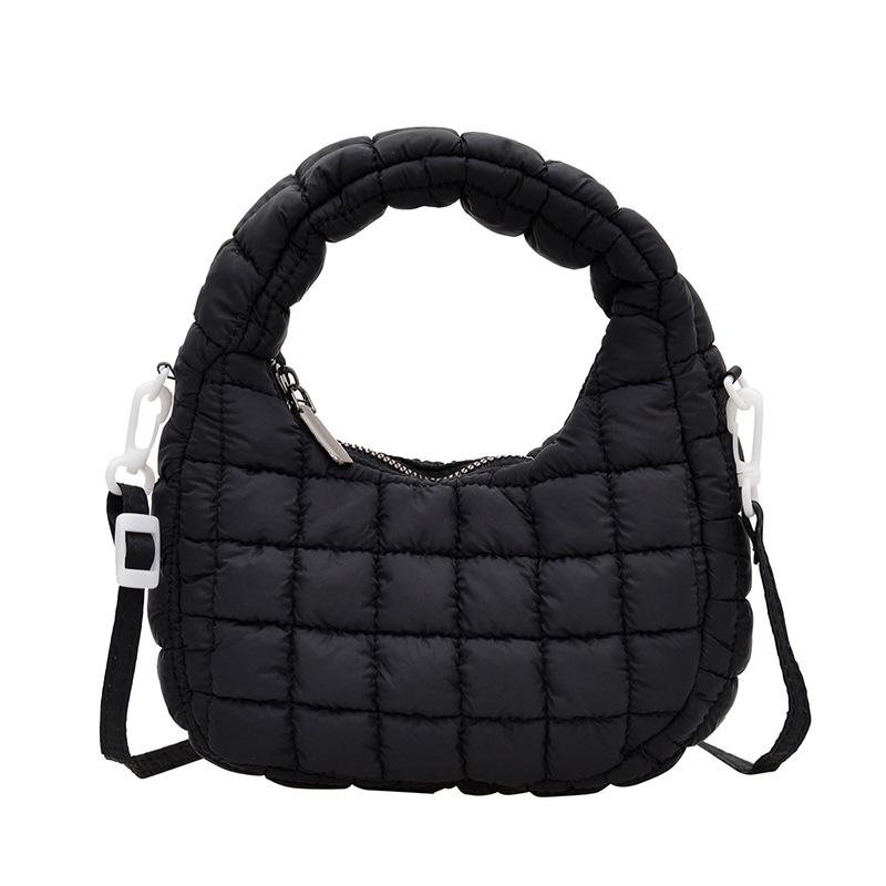 Summer High-end Commuter Messenger Bag Women's New Silver Pleated Cloud Bag Versatile Bubble Hand Bag