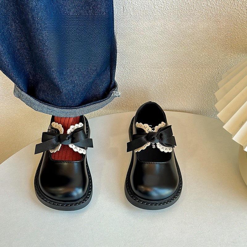 

Туфли принцессы детские для малышей на липучке для малышей 3 лет корейская версия для девочки осенние нескользящие дышащие мягкая подошва 1-5 кожа коровы черный 29 yards inner length 18cm чёрный