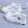 Casual versatile thick baseplate shoes sports color matching white shoes women's spring 2025 new popular casual shoes children