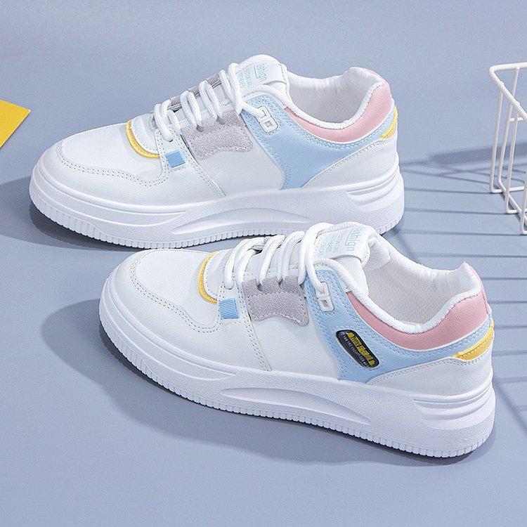 Casual versatile thick baseplate shoes sports color matching white shoes women's spring 2025 new popular casual shoes children