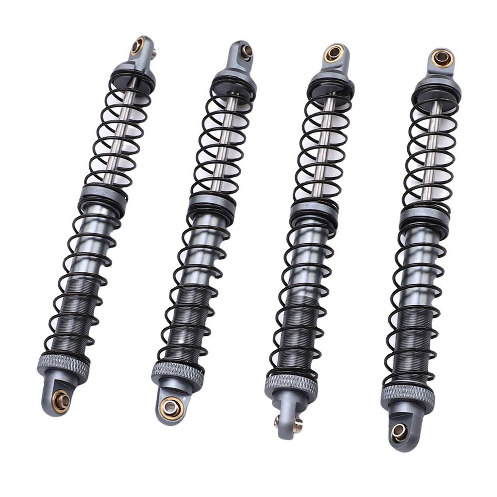 4Pcs 1Celsius10 Model Car Dual Spring Shock Damper Alloy 1Celsius10 RC Dampers with 8 Spare Springs 120mm