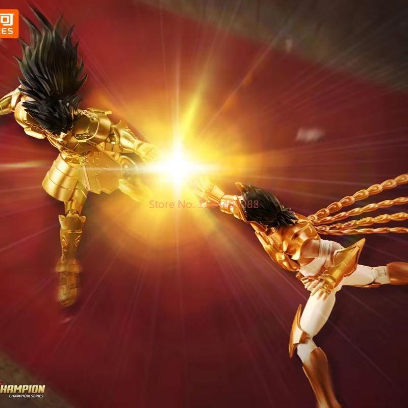 Blokees Saint Seiya Champion Class Gemini Saga Phoenix Ikki Gold Saint Classic Anime Figure Desktop Ornament Collectible Toy Gif