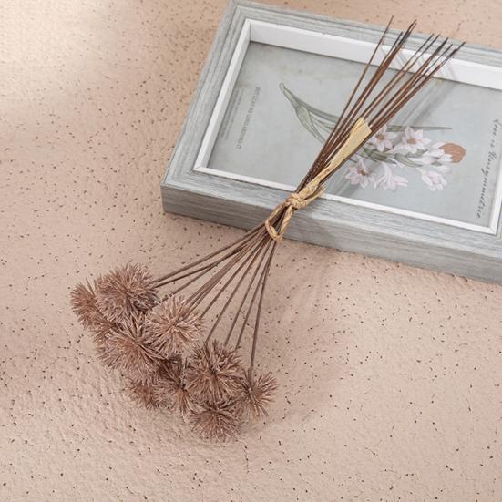 12 Mazzi di Crisantemi Artificiali a Pompon Finti Fiore Artificiale Piccola Sfera di Crisantemo Mini con Gambo Lungo per Bouquet da Sposa Fai-da-te Decorazione per Vaso